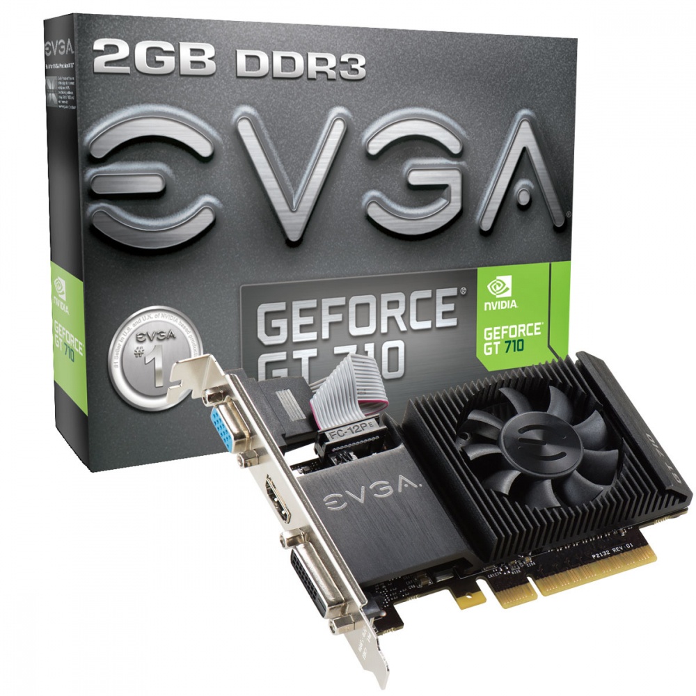 Tarjeta de Video EVGA NVIDIA GeForce GT 710, 2GB 64-bit GDDR3, PCI Express 2.0