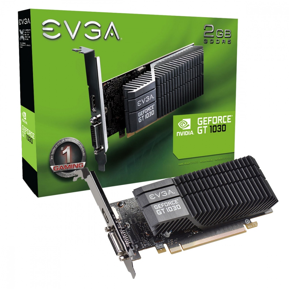 Tarjeta de Video EVGA NVIDIA GeForce GT 1030 SC, 2GB 64-bit GDDR5, PCI Express 3.0