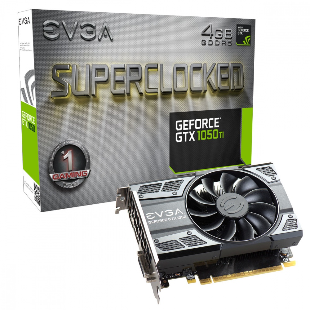Tarjeta de Video EVGA NVIDIA GeForce GTX 1050 Ti SC GAMING, 4GB 128-bit GDDR5, PCI Express x16 3.0