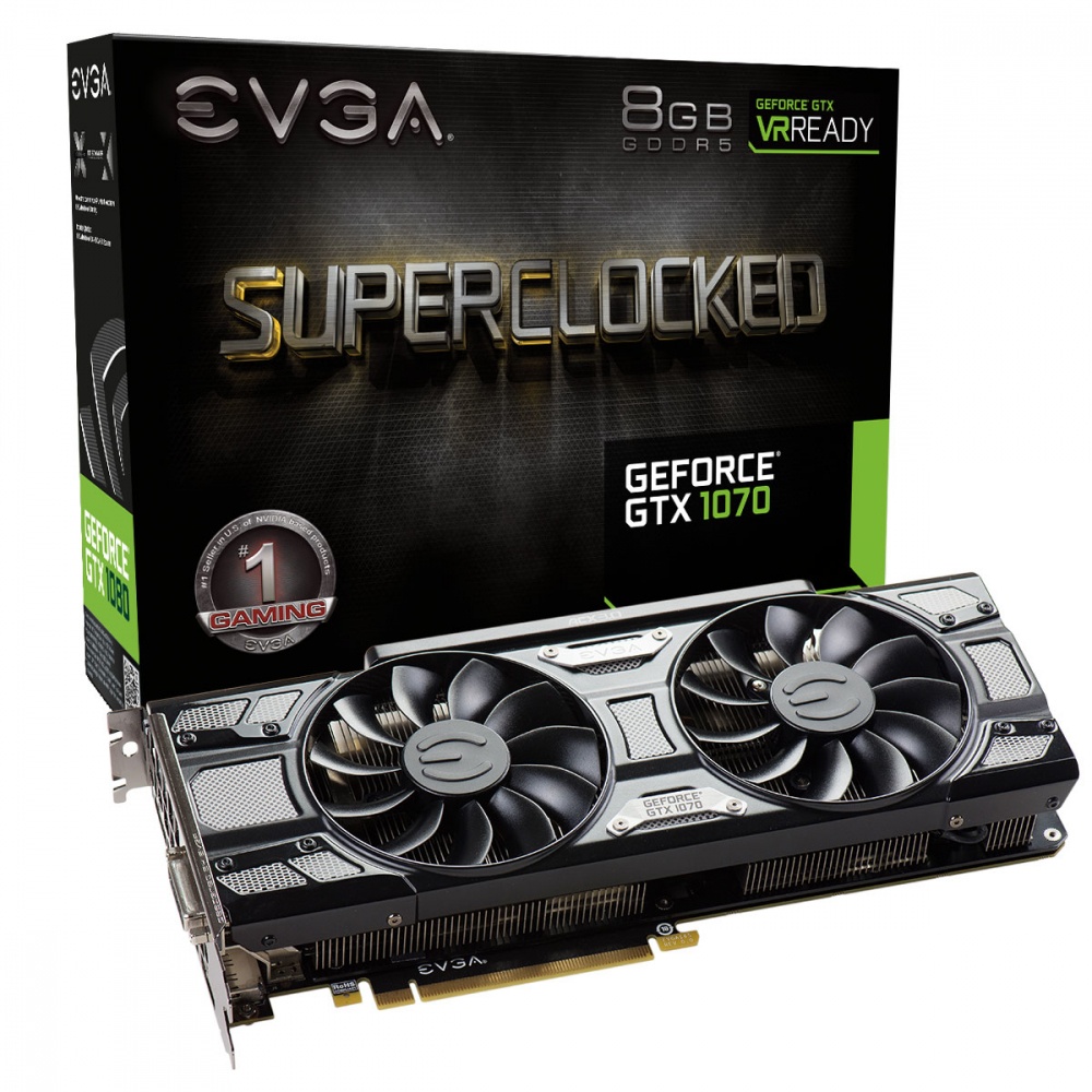Tarjeta de Video EVGA NVIDIA GeForce GTX 1070 SC Gaming, 8GB 256-bit GDDR5, PCI Express 3.0