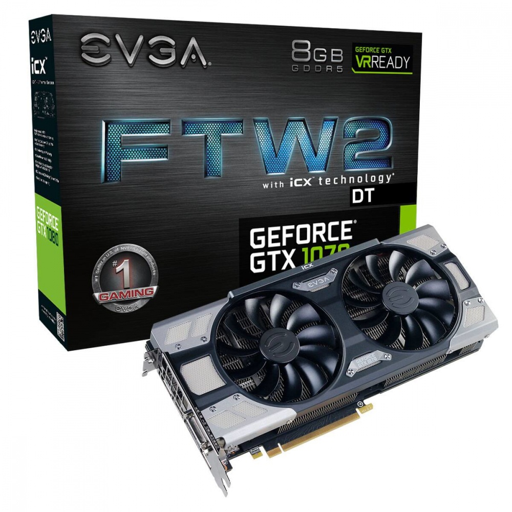 Tarjeta de Video EVGA NVIDIA GeForce GTX 1070 FTW2 DT GAMING, 8GB 256-bit GDDR5, PCI Express 3.0