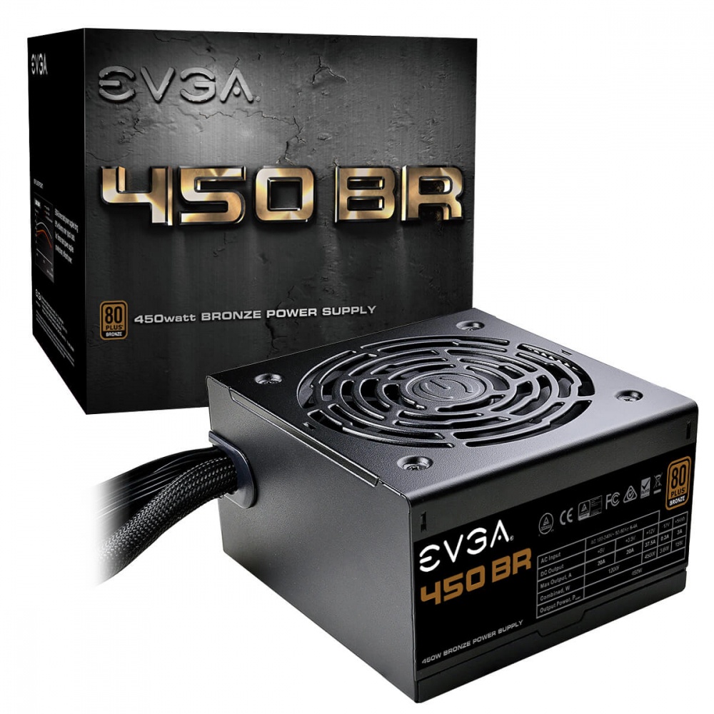 Fuente de Poder EVGA 450 BR 80 PLUS Bronze, 24-pin ATX, 120mm, 450W