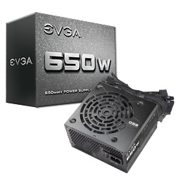 Fuente de Poder EVGA 100-N1-0650-L1, 20+4 pin ATX, 120mm, 650W