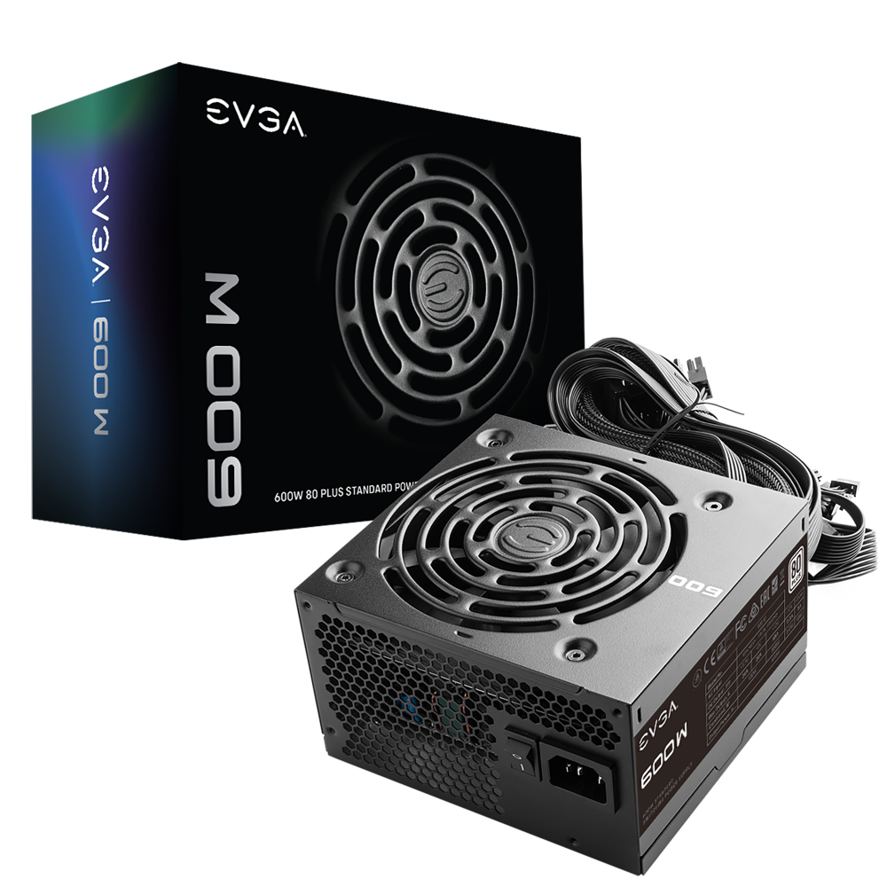 Fuente de Poder EVGA 100-W1-0600-K1 80 PLUS White, 24-pin ATX, 120mm, 600W 
