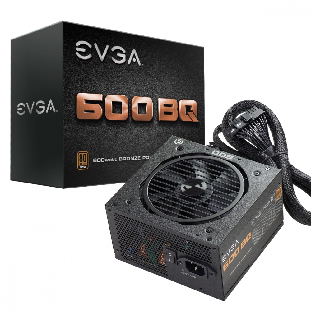 Fuente de Poder EVGA 600 BQ 80 PLUS Bronze, 24-pin ATX, 120mm, 600W