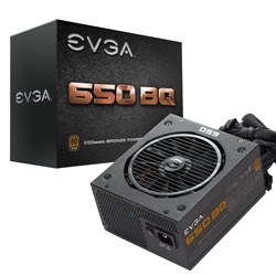 Fuente de Poder EVGA 650 BQ 80 PLUS Bronze, 24-pin ATX, 140mm, 650W