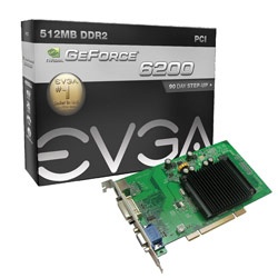 Tarjeta de Video EVGA NVIDIA GeForce 6200, 512MB 64-bit GDDR2, PCI Express x16