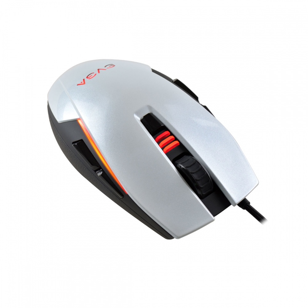 Mouse Gamer EVGA Óptico TORQ X5, Álambrico, USB, 6400DPI, Plata/Negro