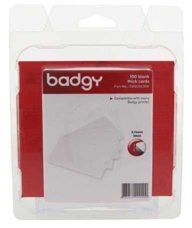Evolis Paquete de 100 Tarjetas PVC para Badgy 100/200
