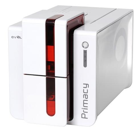 Evolis Primacy Impresora para Tarjetas PVC Dúplex, 300 x 300 DPI, USB 1.1, Blanco/Rojo
