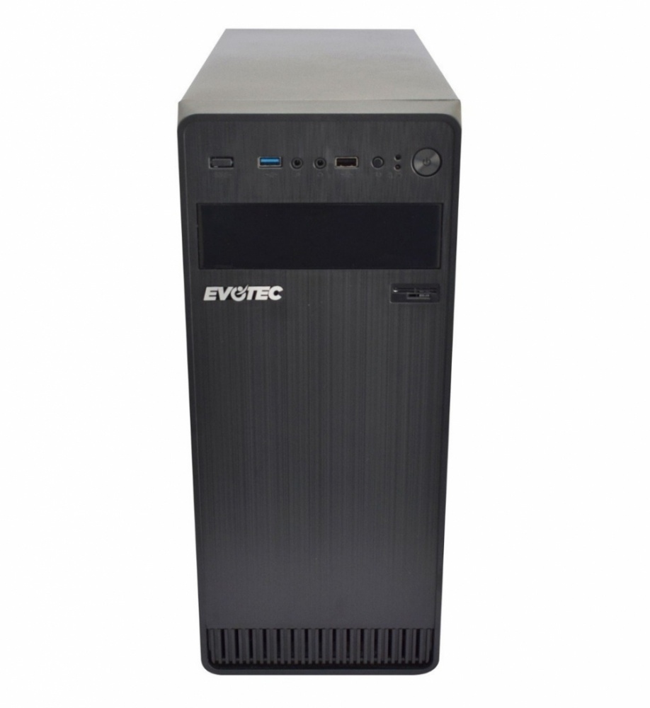 Gabinete Evotec EV-1004, Midi-Tower, ATX/Micro-ATX/Mini-ITX, USB 2.0/3.0, con Fuente de 600W, sin Ventiladores Instalados, Negro