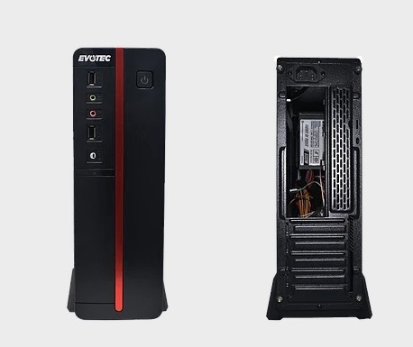 Gabinete Evotec EV-1011, Midi-Tower, Mini-ATX, USB 2.0, con Fuente 600W, sin Ventiladores Instalados, Negro
