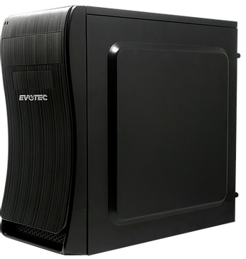 Gabinete Evotec Bassu, Micro-Tower, Mini ATX/Micro ATX, USB 2.0, con Fuente de 600W, sin Ventiladores Instalados, Negro