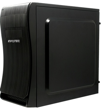 Gabinete Evotec Bassu, Micro-Tower, Micro-ATX/Mini-ITX, USB 2.0, con Fuente de 600W, sin Ventiladores Instalados, Negro