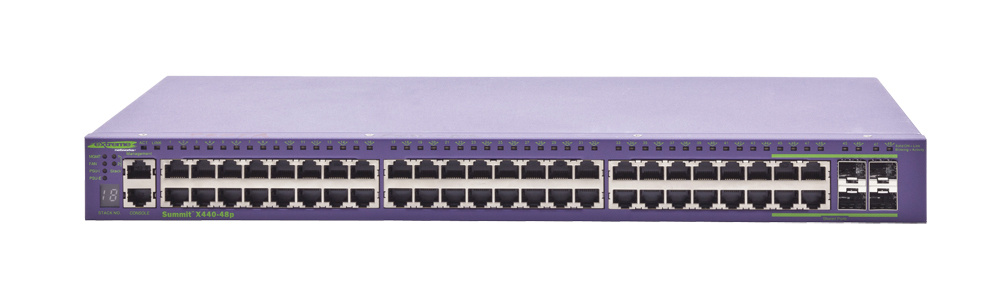 Switch Extreme Networks Gigabit Ethernet Summit X440-48p, 48 Puertos 10/100/1000Mbps + 4 Puertos SFP, 136 Gbit/s, 16.000 Entradas - Administrable