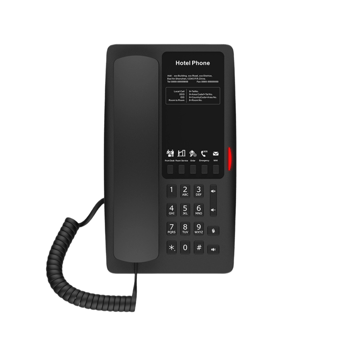 Fanvil Teléfono IP H4WB, Alámbrico, 2 Líneas, 5 Teclas Programables, Altavoz, Negro