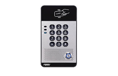 Fanvil Audioportero Automático con 2 Lineas I20S, Lector de Tarjetas, Alámbrico, Negro/Gris