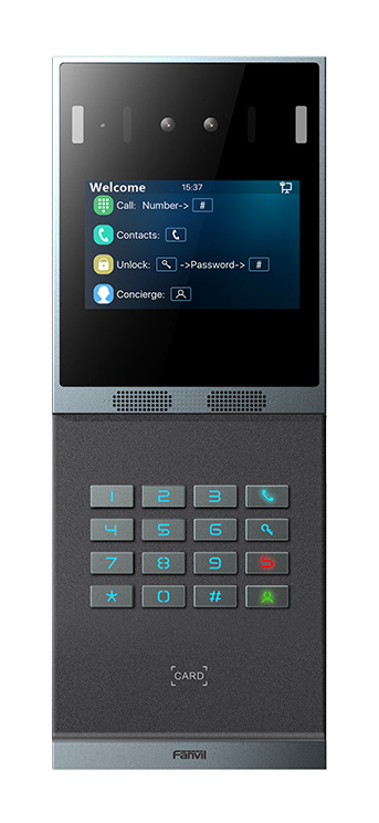 Fanvil Videoportero/Interfon i66, 4", Altavoz, Alámbrico, Negro/Gris