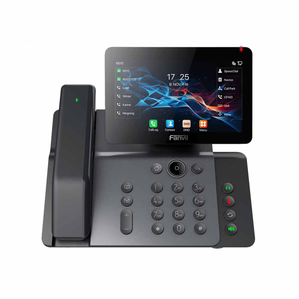 Fanvil Teléfono IP V66 PRO 7", Alámbrico, 20 Líneas, 116 Teclas Programables, Altavoz, Negro