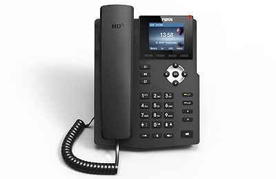Fanvil Teléfono IP con Pantalla 2.4" X3SP, 2 Lineas, Negro