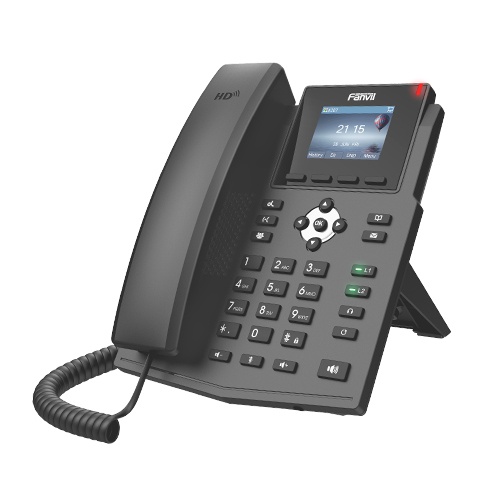 Fanvil Teléfono IP PoE con Pantalla 2.4" X3SP-V2, Alámbrico, 4 Líneas SIP, Negro