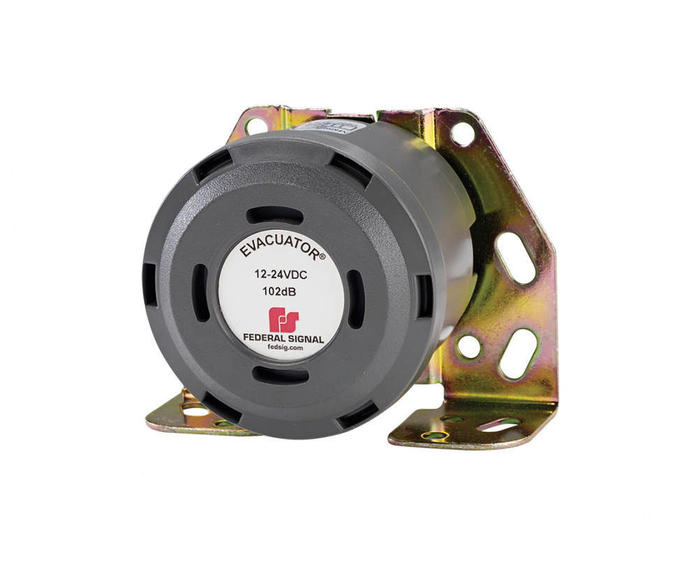 Federal Signal Alarma de Reversa Vehicular y Sirena de Evacuación 210335SSG, Alámbrica, 107dB, Gris