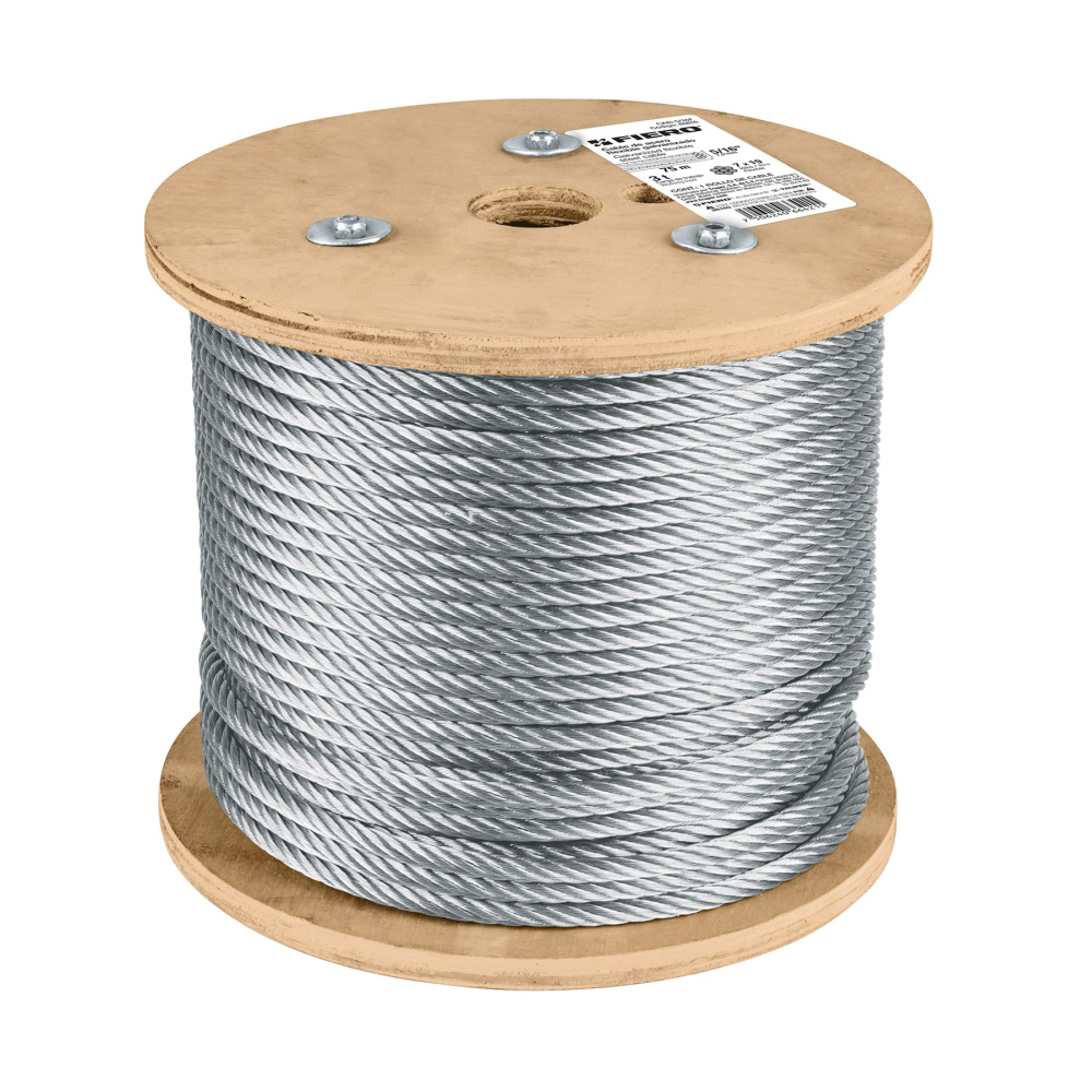 Fiero Bobina de Cable de Acero 48816, 5/16" 7x19, 75 Metros