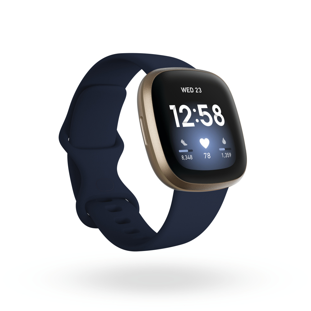 Fitbit Smartwatch Versa 3, Touch, Bluetooth 5.0, Android/iOS, Azul Media Noche - Resistente al Agua