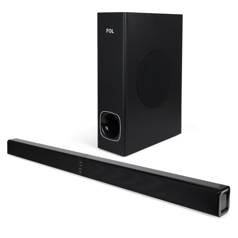 FOL Barra de Sonido con Subwoofer FS-M228L, Bluetooth, Alámbrico/Inalámbrico, 2.1 Canales, 100W RMS