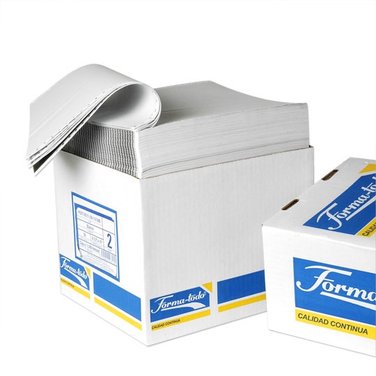Formatodo Papel Stock Original 2 Tantos, 1500 Hojas de 9.5'' x 11'', Blanco