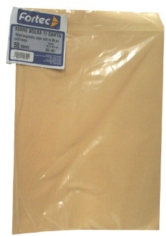 Fortec Sobre con Rondana, Paquete de 25 Piezas de Tamaño Carta, Color Manila