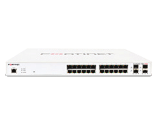 Switch Fortinet Gigabit Ethernet FortiSwitch 124E-F-POE, 24 Puertos PoE + 4 Puertos SFP, 56 Gbit/s, 8000 Entradas - Administrable
