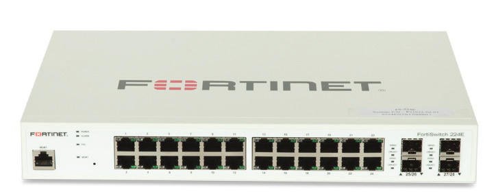 Switch Fortinet Gigabit Ethernet FortiSwitch 224E, 24 Puertos 10/100/1000Mbps + 4 Puertos SFP, 56 Gbit/s, 16000 Entradas - Administrable