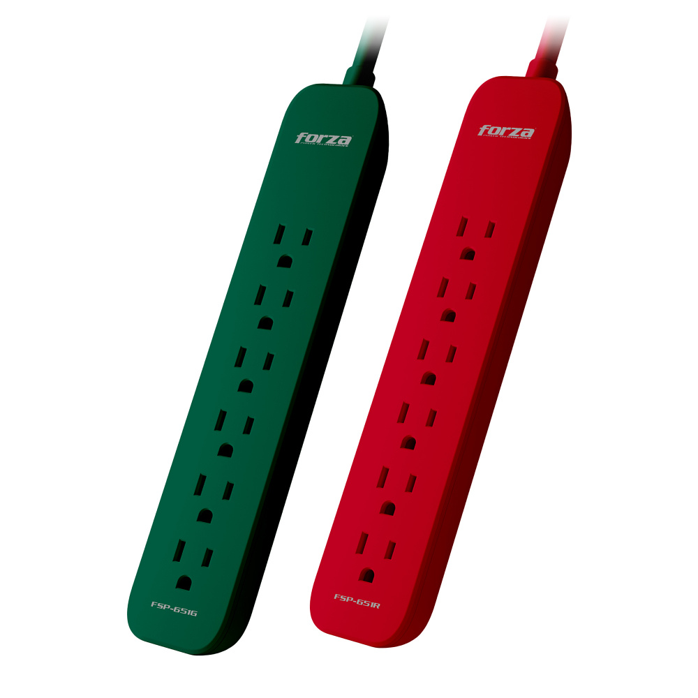 Forza Power Technologies Supresor de Picos FSP-651 2PX, 6 Contactos, 1000 Joules, 2 Piezas