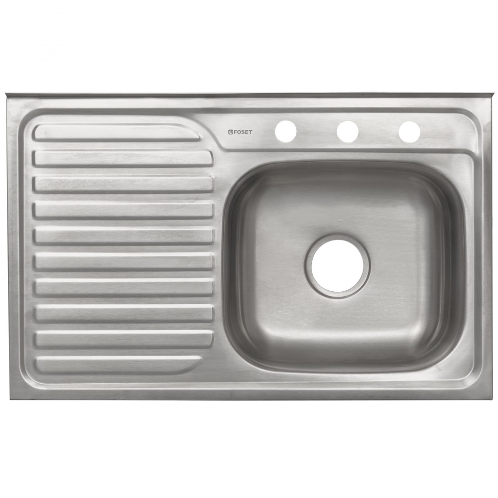 Foset Tarja de Sobreponer 47027, Derecha, 80 x 50cm, Acero Inoxidable