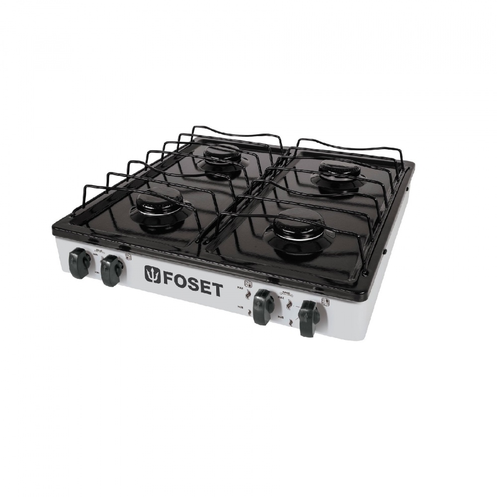 Foset Parrilla de Gas PAGA-4B, 4 Quemadores Regulares, Blanco