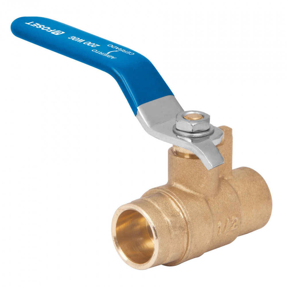 Foset Valvula Esfera Roscable 49010, 1-1/2", Latón
