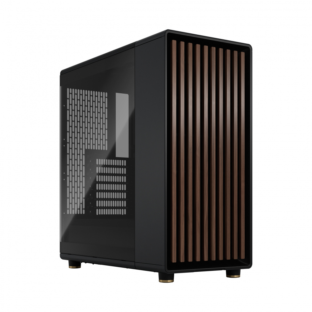 Gabinete Fractal Design North TG con Ventana, Midi-Tower, ATX/Mini-ITX/Micro-ATX, USB 3.0, sin Fuente, 2 Ventiladores Instalados, Negro