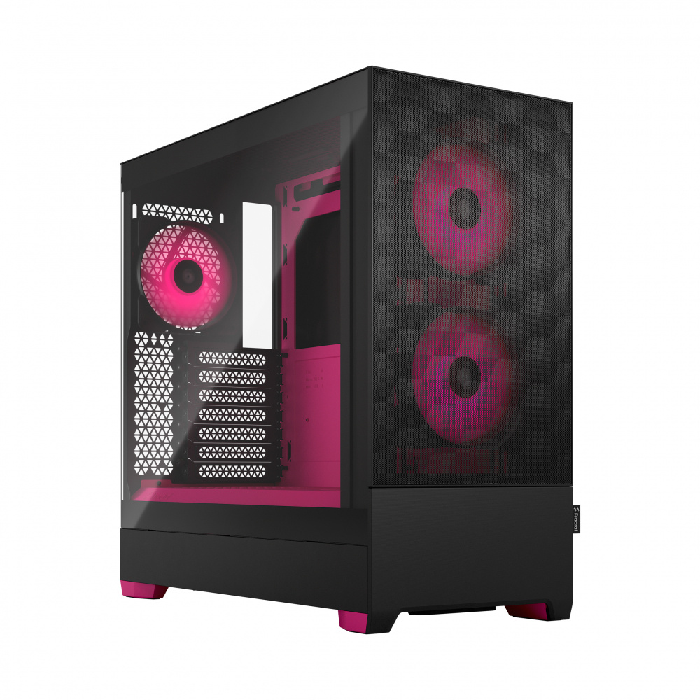 Gabinete Fractal Design Pop Air, Midi-Tower, ATX/Micro-ATX/Mini-ITX, USB 3.0, sin Fuente, 3 Ventiladores Instalados, Negro/Magenta