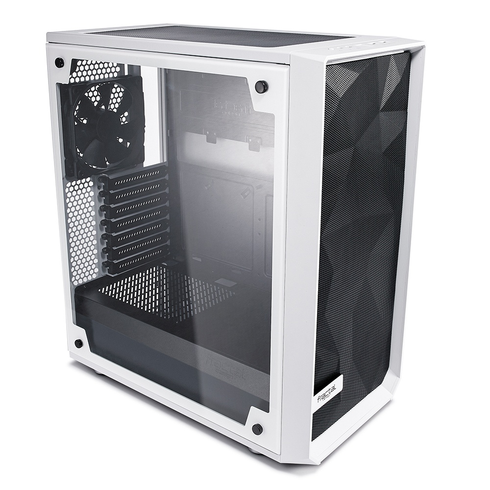 Gabinete Fractal Design Meshify C - TG, Midi-Tower, ATX/Micro-ATX/Mini-ITX, USB 3.0, sin Fuente, 2 Ventiladores Instalados, Blanco 