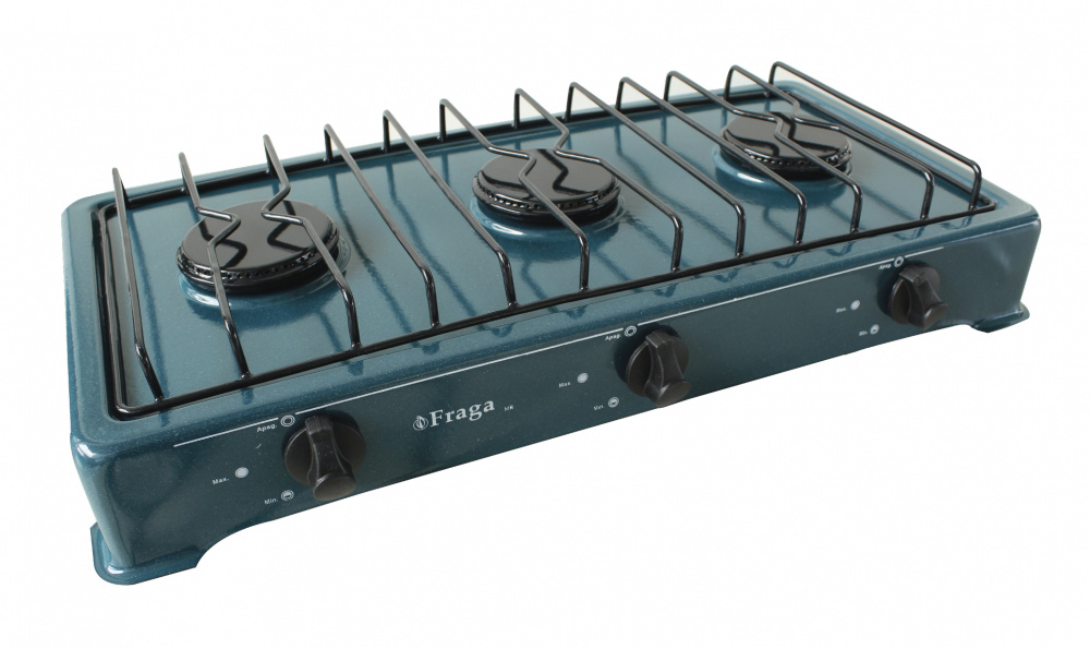 Fraga Parrilla de Gas P803, 3 Quemadores, Verde