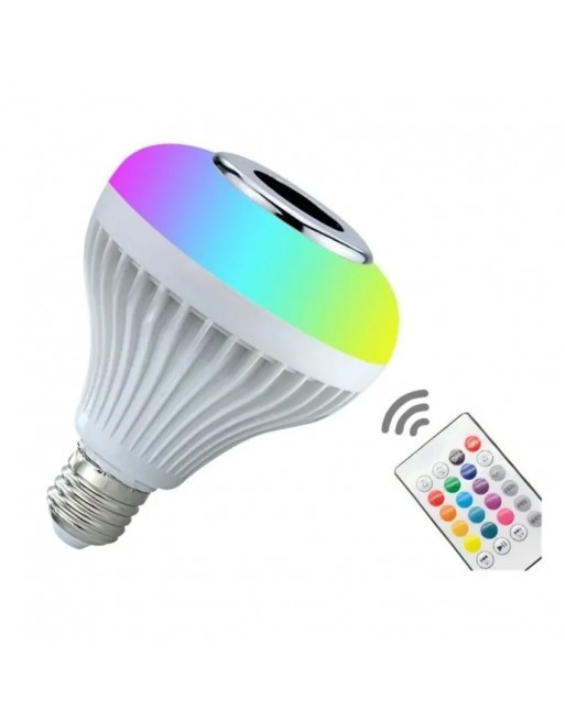 Fussion Acustic Foco LED Bluetooth con Bocina Integrada LDB-0006, RGB, Base E27, Blanco