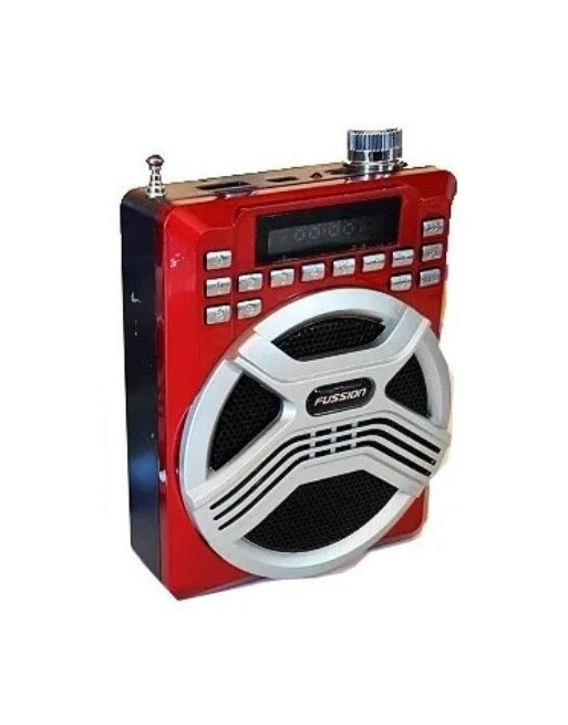 Fussion Acustic Bocina Portátil MEG-1004RD, Bluetooth, Inalámbrico, USB, Rojo