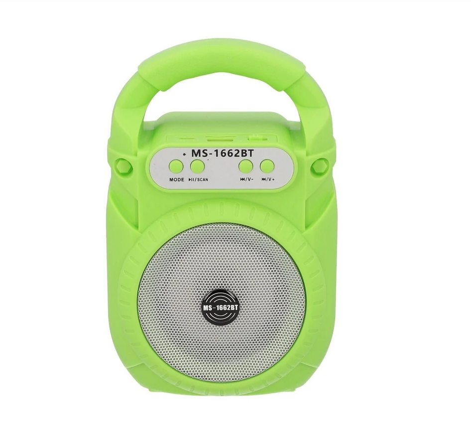 Fussion Acustic Bocina Portátil MS-1662BT, Bluetooth, Inalámbrico, 6W RMS, USB, Verde