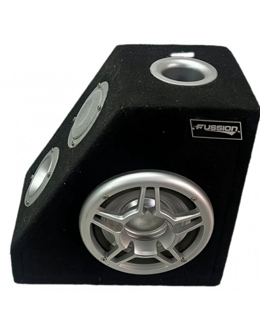 Fussion Acustic Bocina Cajón para Auto OUT-CAJON-FUS-6PULG-B DER, 30W RMS, 3 Vías, 6'', Negro