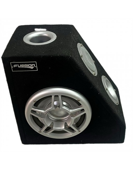 Fussion Acustic Bocina Cajón para Auto OUT-CAJON-FUS-6PULG-B IZQ, 30W RMS, 3 Vías, 6'', Negro
