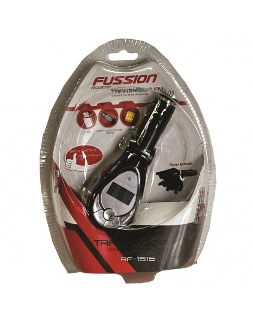 Fussion Acustic Transmisor de Audio para Auto RF-1515BK, SD, USB