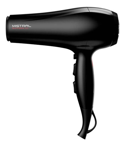 Gama Italy Secadora Mistral Tourmaline, 2 Velocidades, 1900W, 3 temperaturas, Negro