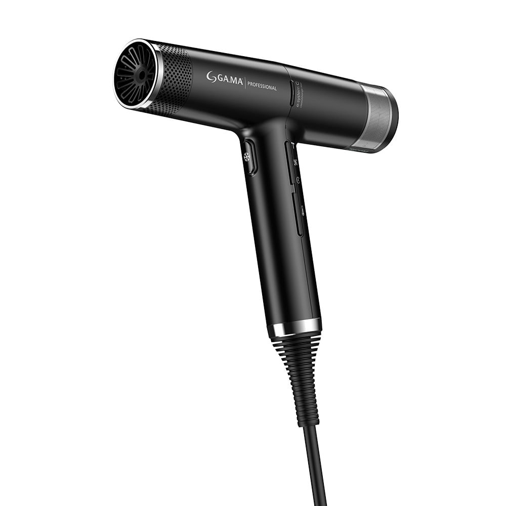 Gama Italy Secadora IQ2, 2 Velocidades, 1100W, 3 temperaturas, Negro