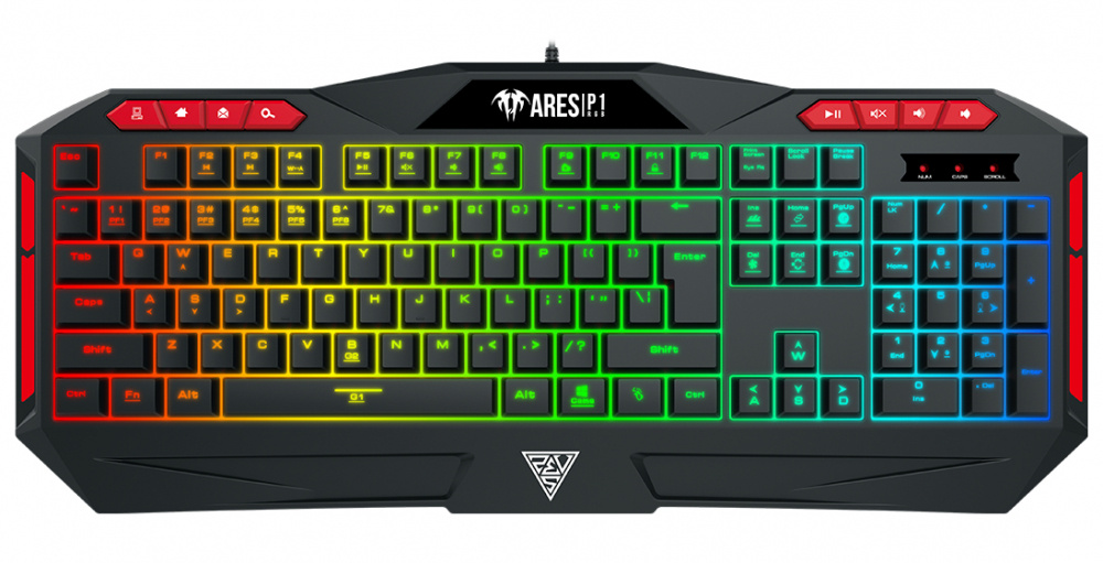 Teclado Gamer Gamdias ARES P1 RGB, Alámbrico, Negro (Inglés)
